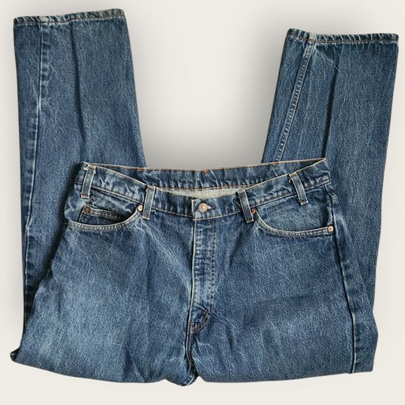Levi Strauss Jeans Men's Sz 36x27 Blue Denim Relaxed Straight Leg Orange Tab VTG - Picture 3 of 5